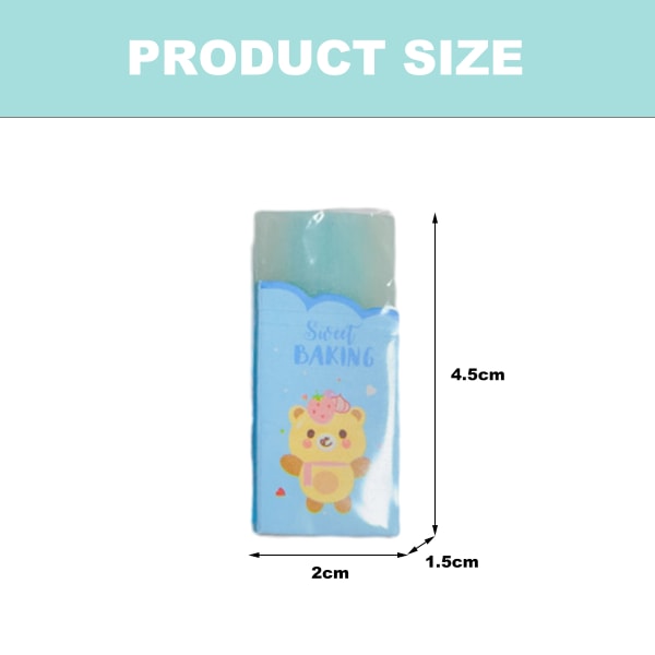 Frugt Blyantsviskelæder, sødt rektangulært viskelæder Kawaii viskelæder til