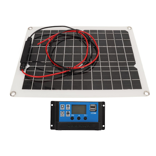 Solpanel Kit 300W DC 12V 24V 50A IP67 Vattentät Högeffektiv Solpanel och Solcellsladdningsregulator för Husbil