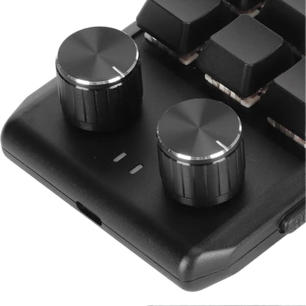 Mini-tangentbord anpassat 12 mekaniska tangenter 2 programmerbara vred makroprogrammering röd switch trådbundet multimedia-tangentbord för PC-spel