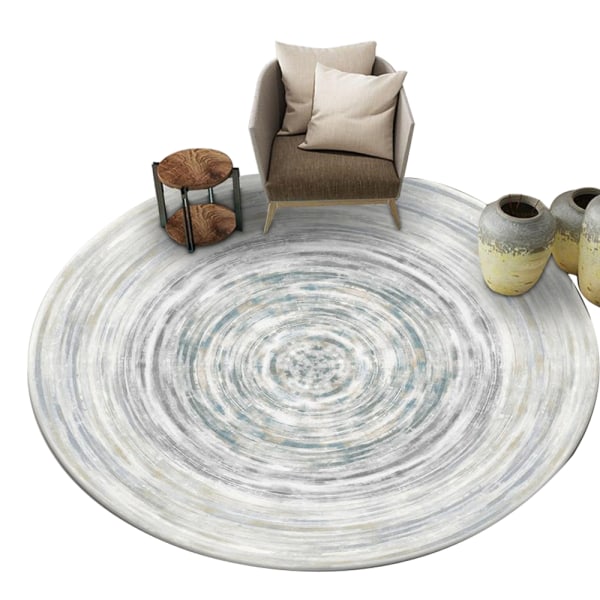 Rundt teppe for soverom, stue, arbeidsrom, lek, teppe gulvmatte, 2' x 2'/60*60cm rund