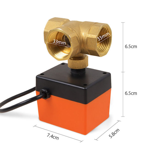 2-3 Veis Ventil Soneventil Elektrisk Kuleventil 1\" 3/4\" Motorkulekran 230V