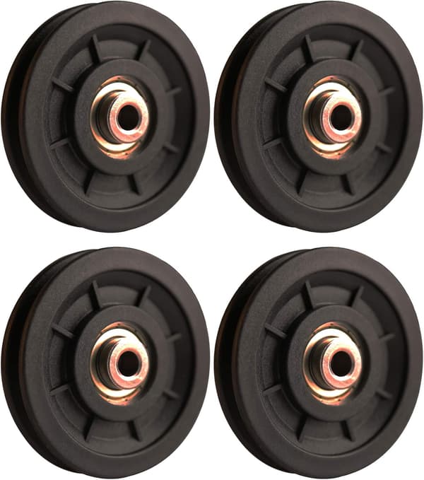 4 st - 90 mm Lager Nylon Rulle, Viktlyftningsrulle, Universal