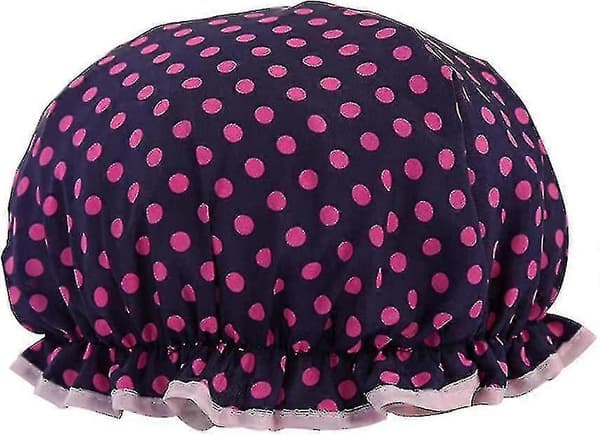 Vattentäta duschmössor dubbelt lager badmössor elastisk duschhatt (3-pack (storlek för vuxna)) present style4