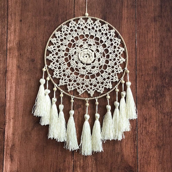 Boho Väggbonader, Handgjord Makramé Med Vintage Charm, Mjuk Bomullsrep, Färgglada Fjädrar För Rumsdekor, Gåva Med Bohemisk Känsla Perfekt För Hem