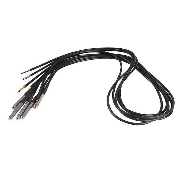 5 st Vattentät Ds18b20 Temperatursensor, Digital Temperatur Termisk Kabel Temperatur (-55- +1