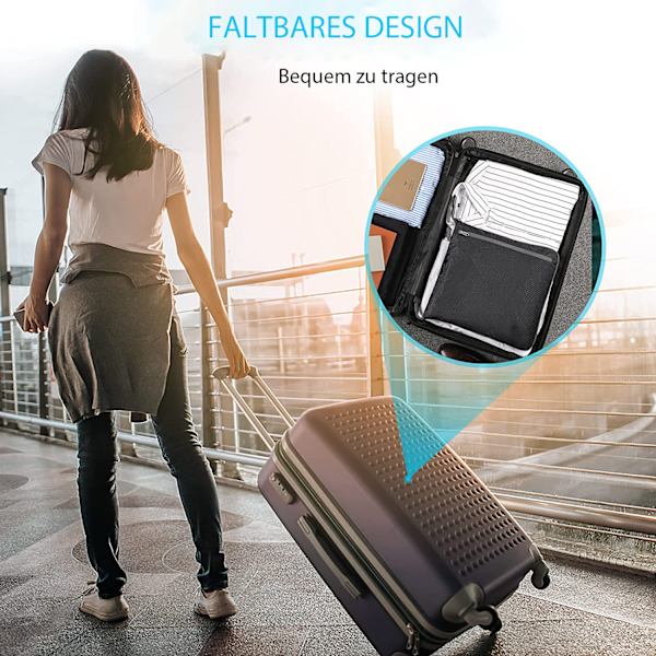 Lett sammenleggbar reiseveske duffelbag overnattingstasker treningsbag for reise sport trening ferie