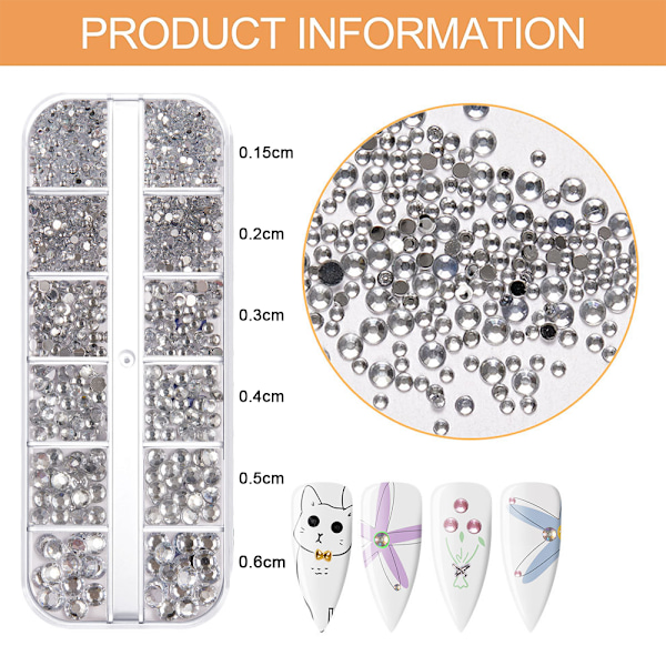 Kristallstrass, Nail Art Skor Klänningskort Hantverk DIY Diamanter Dekoration style 1