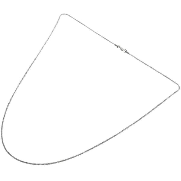 Smykker Damekæde, Rustfrit Stål Panserhalskæde, Sølv 2 mm Bred 80 cm Lang