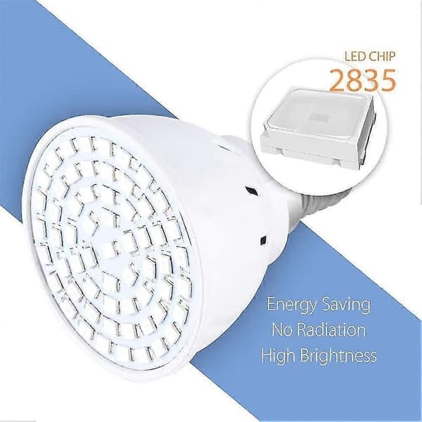 Växtlampa 80 LED Fullspektrum Växtbelysning 220v För Inomhusväxter Suckulenter Blommor Grönska