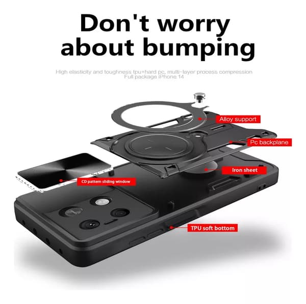 Magnetisk Støtte Deksel til Xiaomi Redmi Note 13 5G