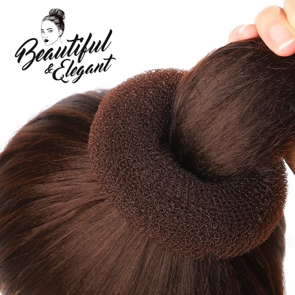 Donut Hårbulle Maker, Teenitor Ring Style Bun Maker Set