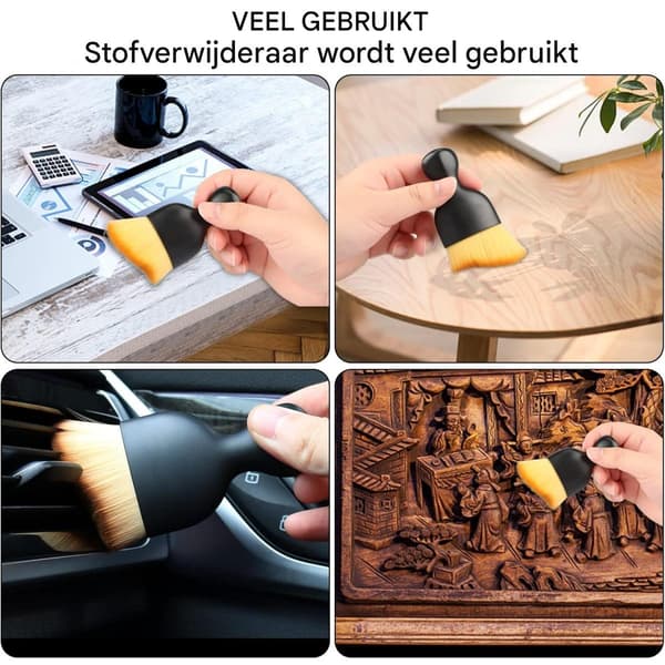 Rengjøringsbørste - Bilpleiebørste - Støvfjernerbørste - Smussfjerner - Egnet for biler - 2 stk