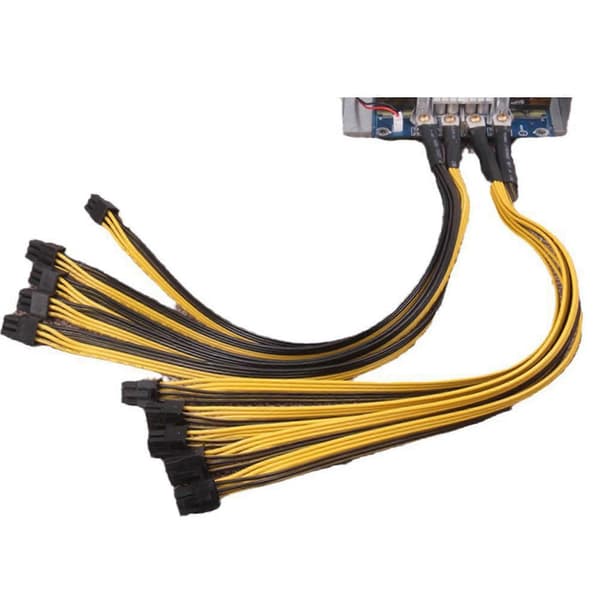 2x 6-bens stik serverforsyningskabel Pcie til P3 S7 S9 S11 Bitmain Miner Support Miner Psu-kabel