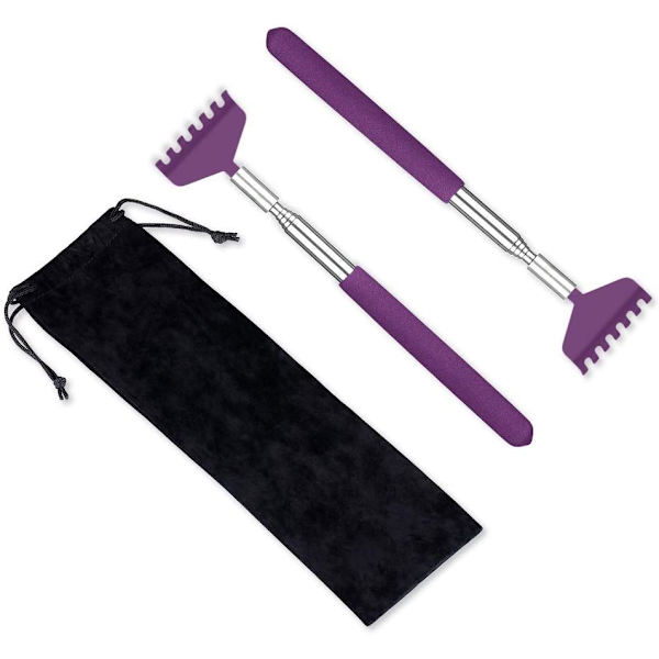 2-pack Bärbar Utökningsbar Ryggkliare, Metall Rostfritt Stål