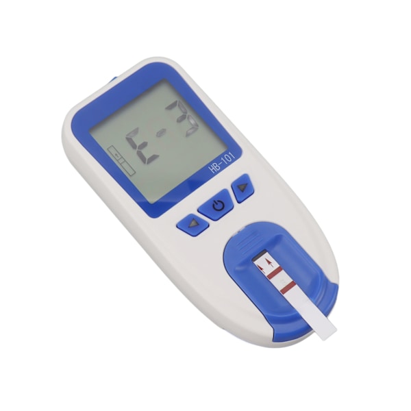 Hjemme-hæmoglobin-testmeter-analysator Hæmoglobin-testsæt med blodprøvetager Blodopsamlingsnål Testpapirer Model HB 101