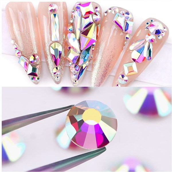 Flade Rhinestones Krystal Glassten