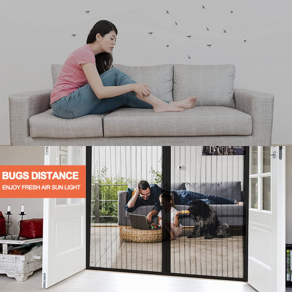Magnetisk skärmdörr Magnetisk dörrskärm Mesh gardin Husdjursvän