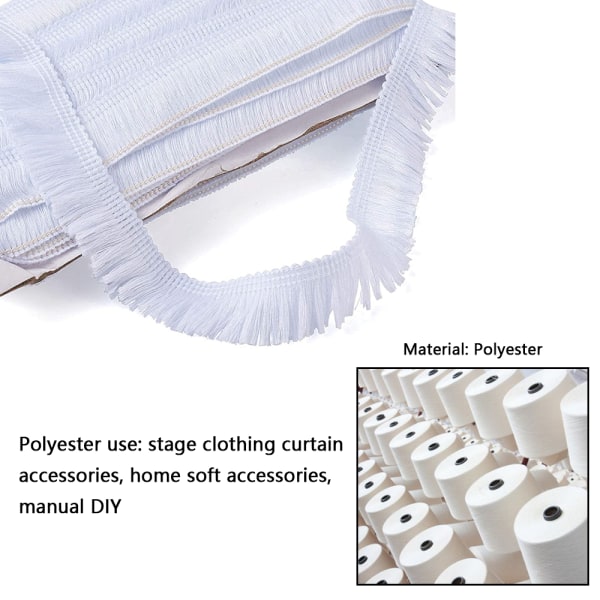 Polyester Frans Tofs Spets Trim Frans Fiber Trim för Sömnad Q