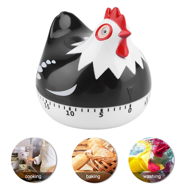 Lekfull Design Mekaniska Timers, Kökstimer med Högt Alarm, Mini Storlek Manuell Timer för Studier och Hemanvändning, Inga Batterier Krävs
