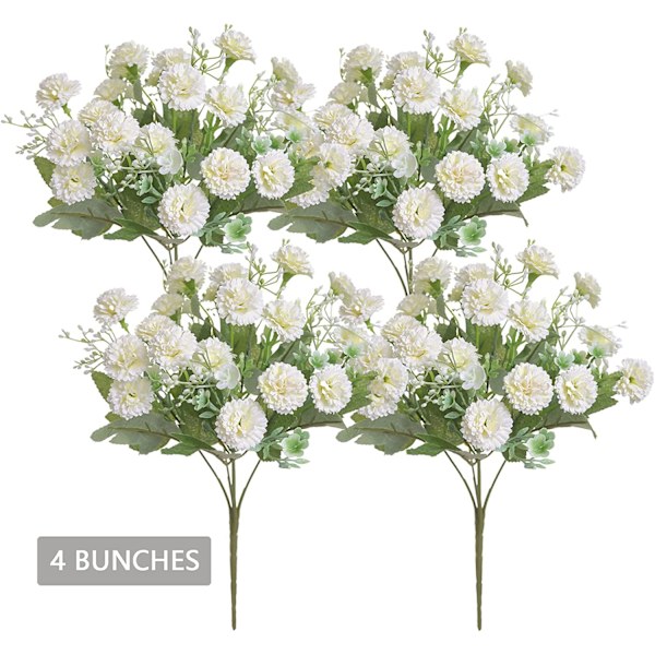 4 Buketter Nejlikor Små Konstgjorda Blommor för Dekoration