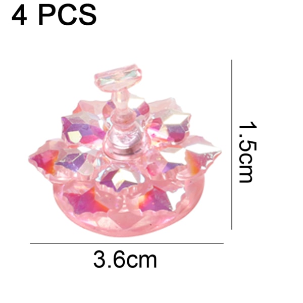 Negleutstillingsstativ i Resin Lotus for Negletips Magnetisk Negleøvingsstativ Fingernegl DIY Neglekunststativ for Falske Negletips Manikyr Salong