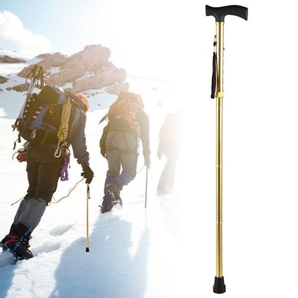 Foldbar Trekkingstokk Justerbar Vandrestokker Aluminium Teleskopisk Stokk