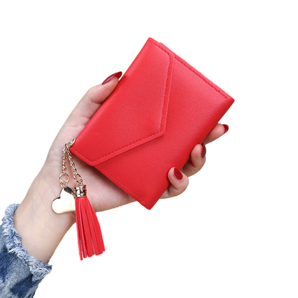 Plånbok för kvinnor PU-läderkorthållare Checkbok Organizer