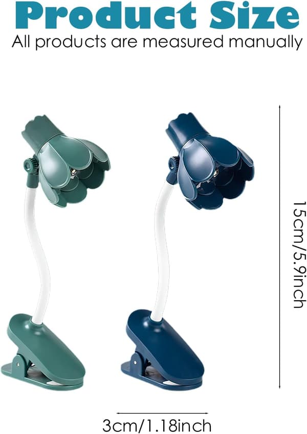 Leselampe Boklampe: Mini 360° Roterende Leselys, Sammenleggbar