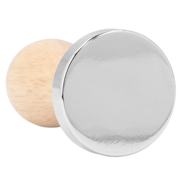 Kaffe Tamper, Avtagbar Rostfritt Stål Platt Botten Kaffe Pulver Press Hammer med Trähandtag, 51mm