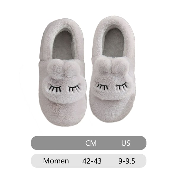 Kaninslippers för kvinnor, fluffiga, söta, djur, minnesskum, inomhus