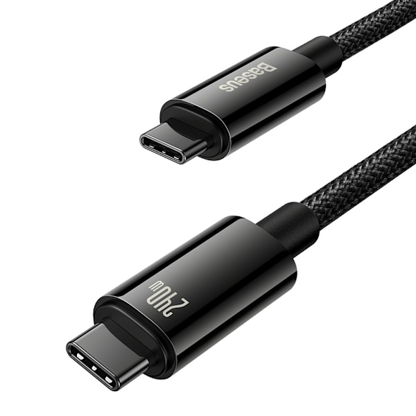 Baseus 2m 240W USB-C - USB-C kaapeli Tungsten Gold Series Musta