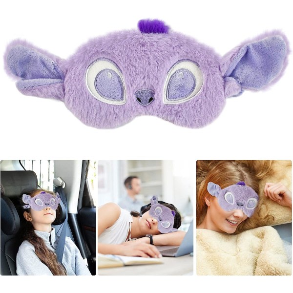 Ocean Sleep Mask (lila), Sovmask för barn, Sovmask för barn, Plysch S