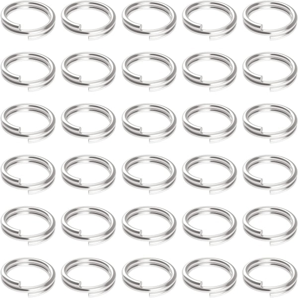 100 st 10 mm Mini Split Jump-ringar med dubbla öglor Små metallringar Anslutningar för smycken, halsband, armband, örhängen IC