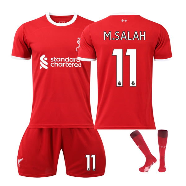 2023-2024 Liverpool Hjemme Børnefodboldtrøje Sæt nr 11 Salah 28
