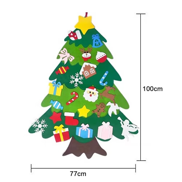 Filt juletre - gjør-det-selv sett for barn, juletrepynt