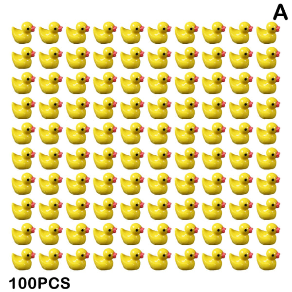 100/200 stk Mini Gummi Ankor Miniatyr Harts Ankor Gul Tiny D