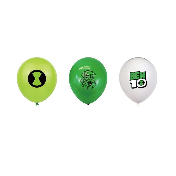 Ben 10 Tema Barn Grattis på födelsedagen Festtillbehör Banner Ballonger Kit Tårta Cupcake Toppers Dekor Set-Xin