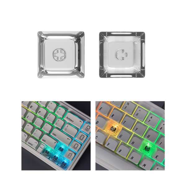 1U Transparent XDA Keycaps för Gamng Mechanical Keyboard 1U 1.4mm Tjocklek Förbättrar dina skrivupplevelser 8-1000PCS 50st