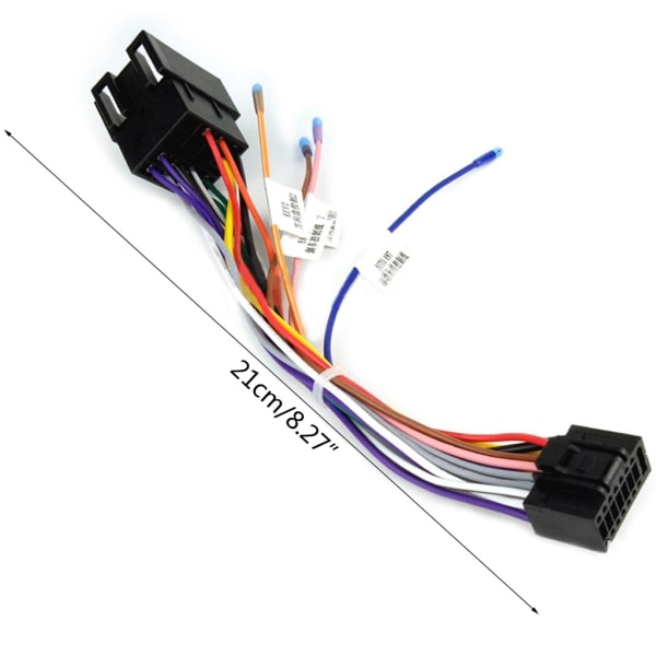 Universal 16-stifts ISO bilradio ledningskabel ledningsnät Stereo Adapter Kontakt Kontakt Power och högtalare