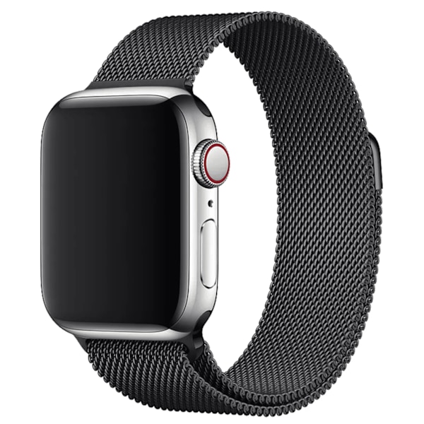 Apple Watch Armbånd Milanese til 42mm/ 44mm / 45mm/ 49mm - Flere farger Svart