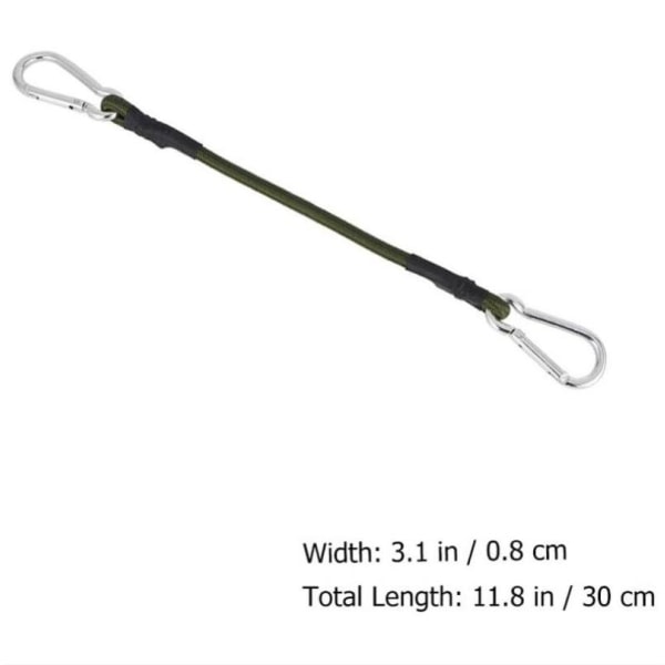 4st 30 cm karbinhake Bungee elastiskt band för camping, bagage, resetältslina, campingklädlina.