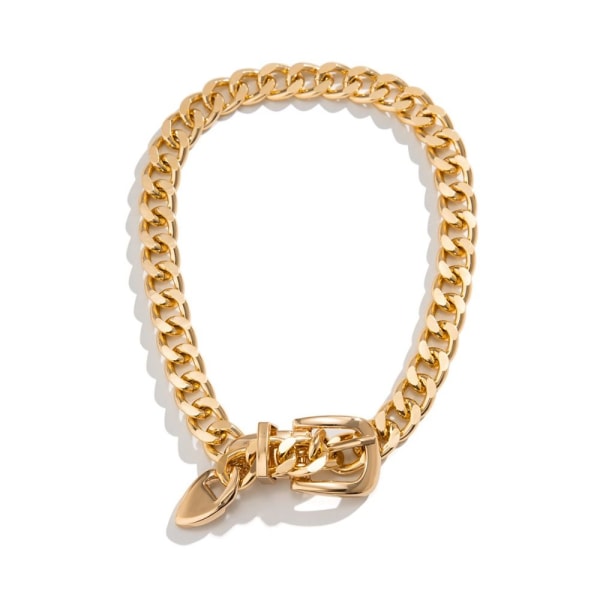 Chunky Choker Halsband Tjock Chain Halsband GULD gold