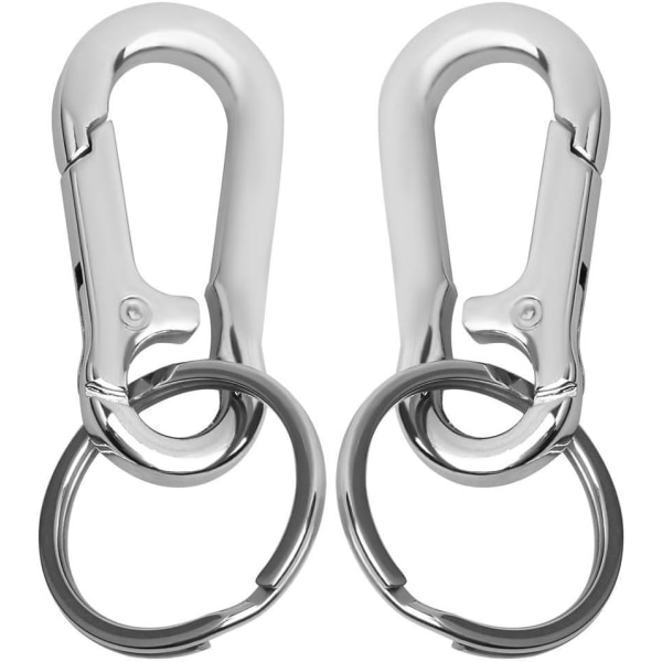 2 Pcs Metal Keyring Carabiner Clip Keyring Keychains for Craft Lobster Clasps Swivel Clips Key Chain for Men