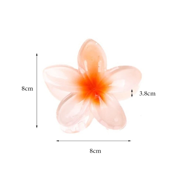 Pakke med 6 blomstermønstrede, sklisikre hårklemmer