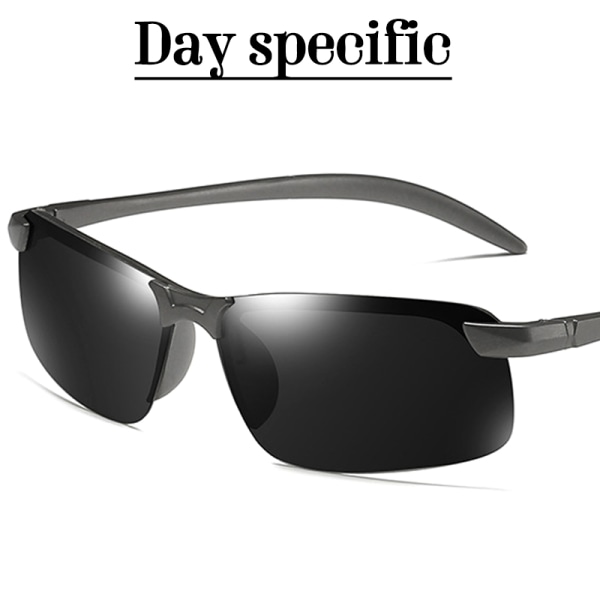 3st Herr Driving Golf Glasögon UV400 Lins Polarized Solglasögon Grey Frame Black Lenses