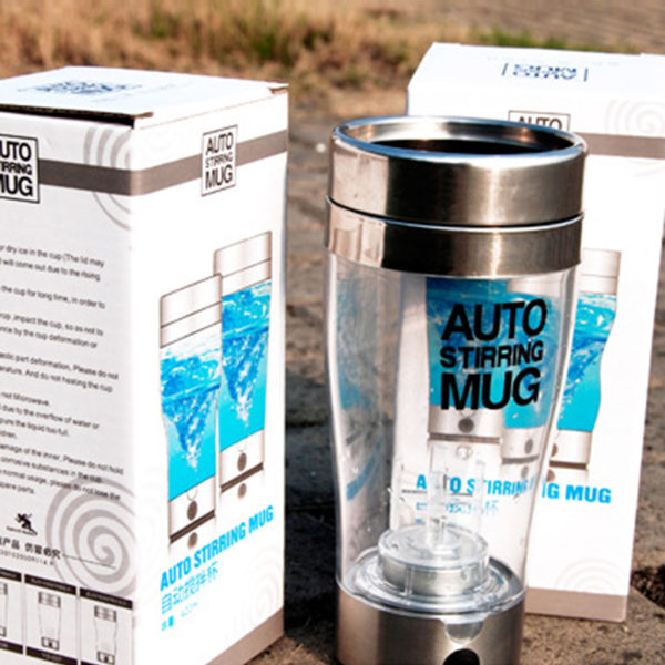 400ml Elektrisk Protein Shaker Cup Auto Shake Mixer Drinkflaska Blender Juicer Transparent kaffemugg i rostfritt stål
