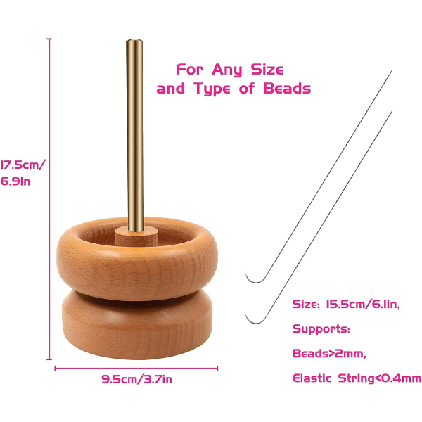 Träpärlsnurrahållare för armbandstillverkning av trådpärla