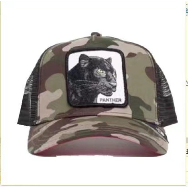 Mesh-broderad djurhatt Snapback Hat Leopard K Leopard camouflage