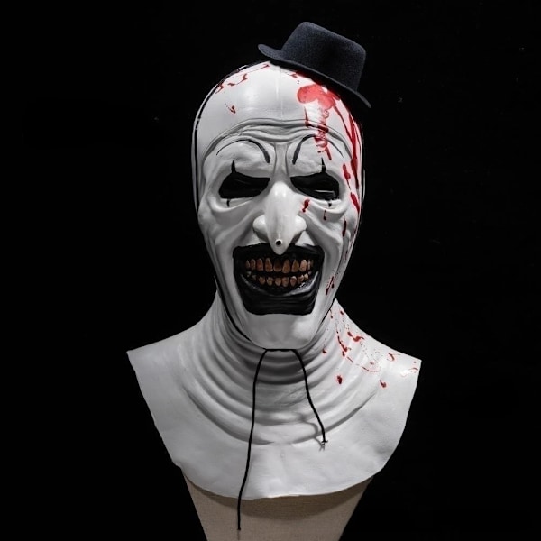 Art The Clown Cosplay Elokuva Terrifier 2 Art The Clown Cosplay Puku Haalarin Maski Halloween Kostyymi Maski Miehille Naisille Maski B(yksi koko) XL Mask B(one size)