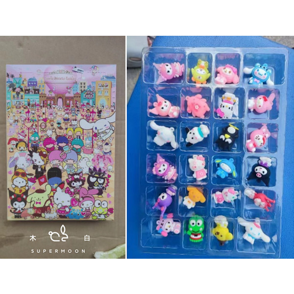 Mub-Tegnet Søt Jul Adventskalender Sanrio Kuromi Melodi Cinnamoroll Kawaii Leke